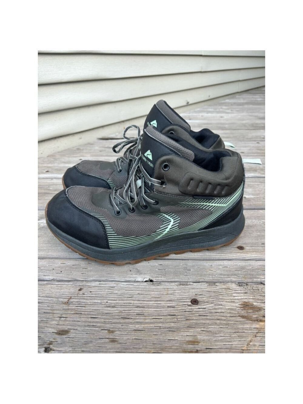 Ozark Trail Men's Hiking Boots Gray Black Lace-Up - Picture 2 of 7
